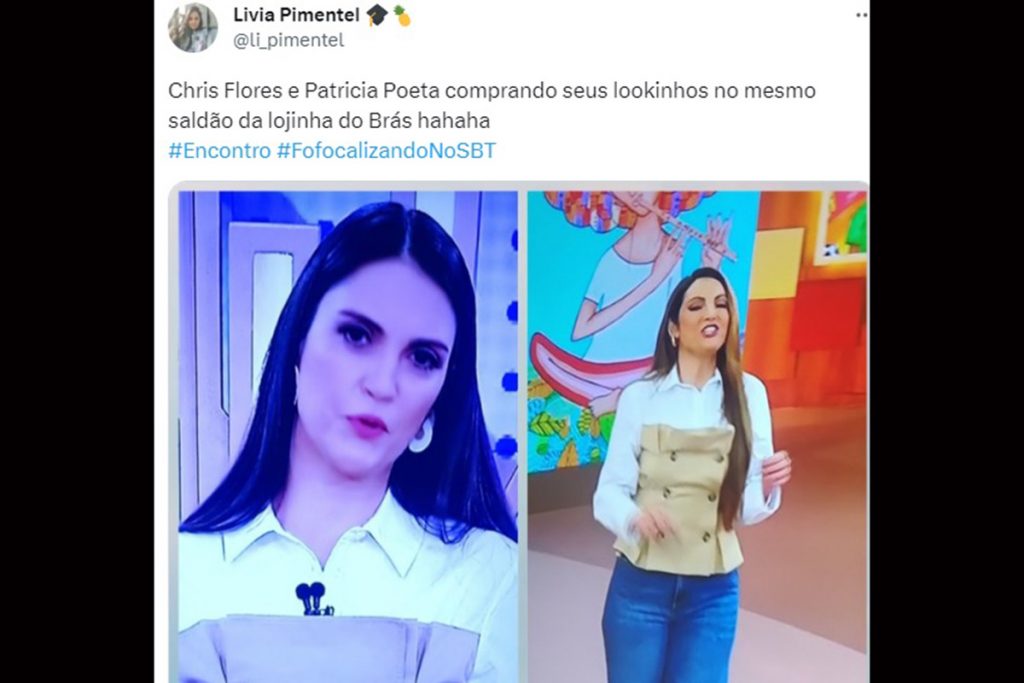 Patrícia Poeta e Chris Flores foram muito comentadas nas redes sociais