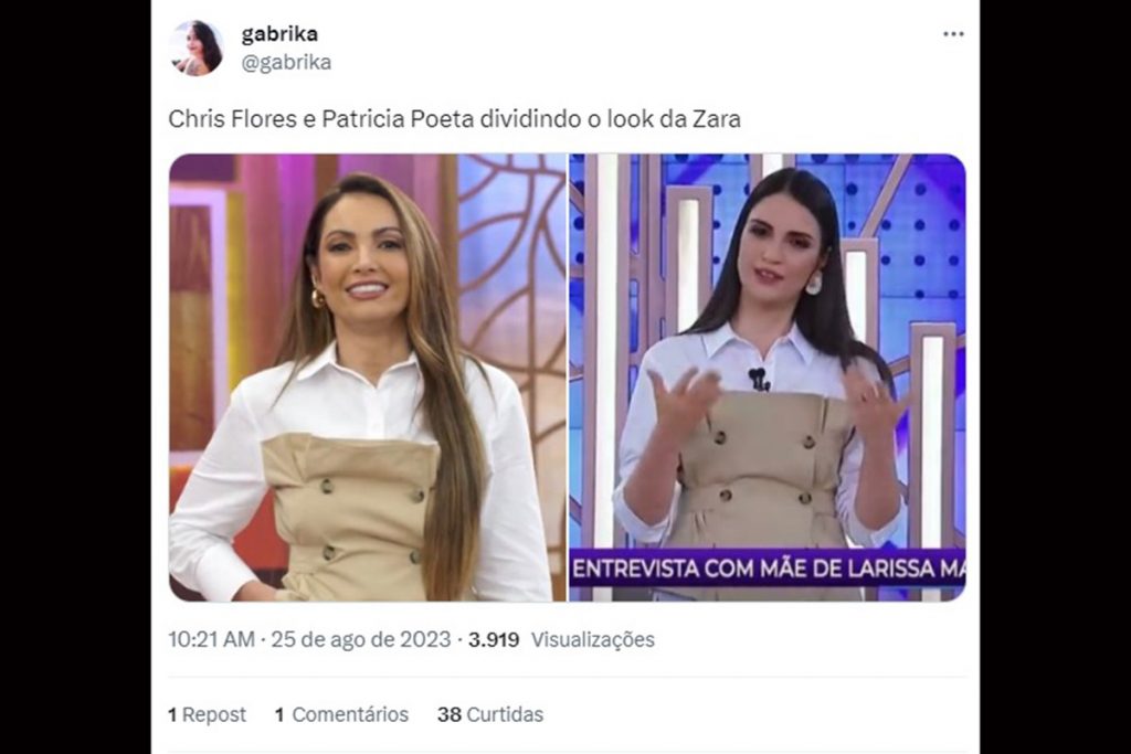 Patrícia Poeta e Chris Flores foram muito comentadas no Twitter