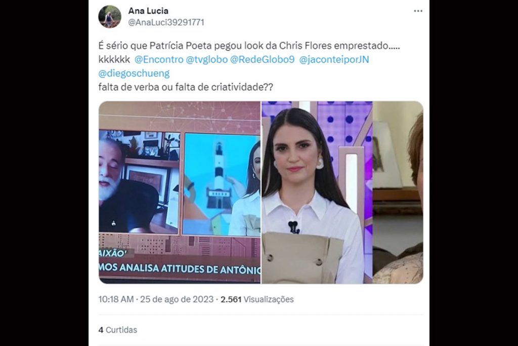 Patrícia Poeta e Chris Flores foram muito comentadas nas redes sociais