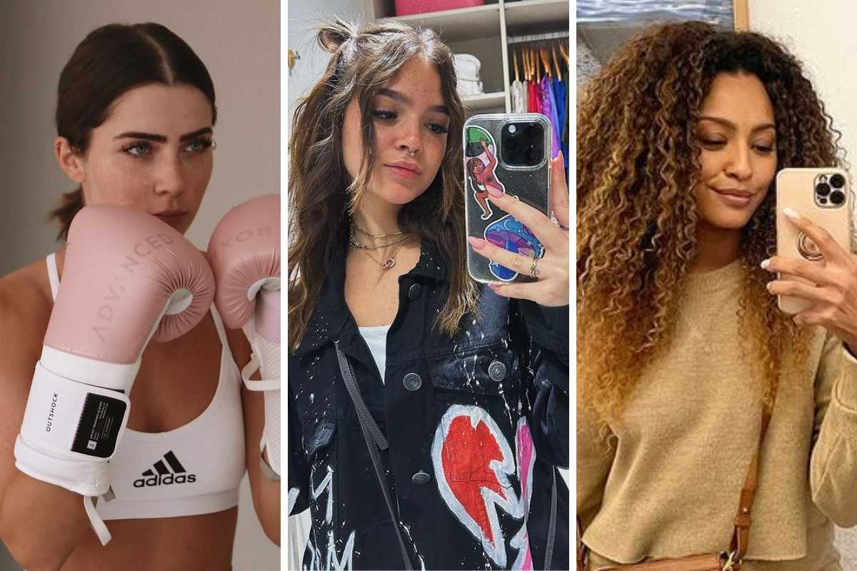 fotomontagem de retrato e selfies de jade picon, mel maia e sheron menezzes