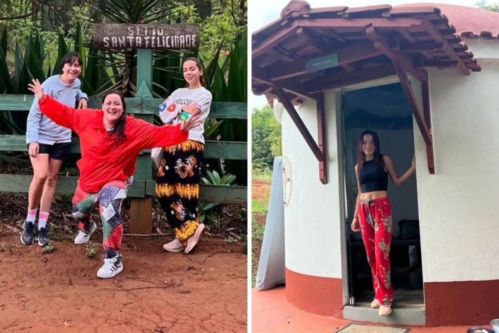 Anitta e Juliana Amaral, irmã de Paulo Gustavo, em retiro espiritual
