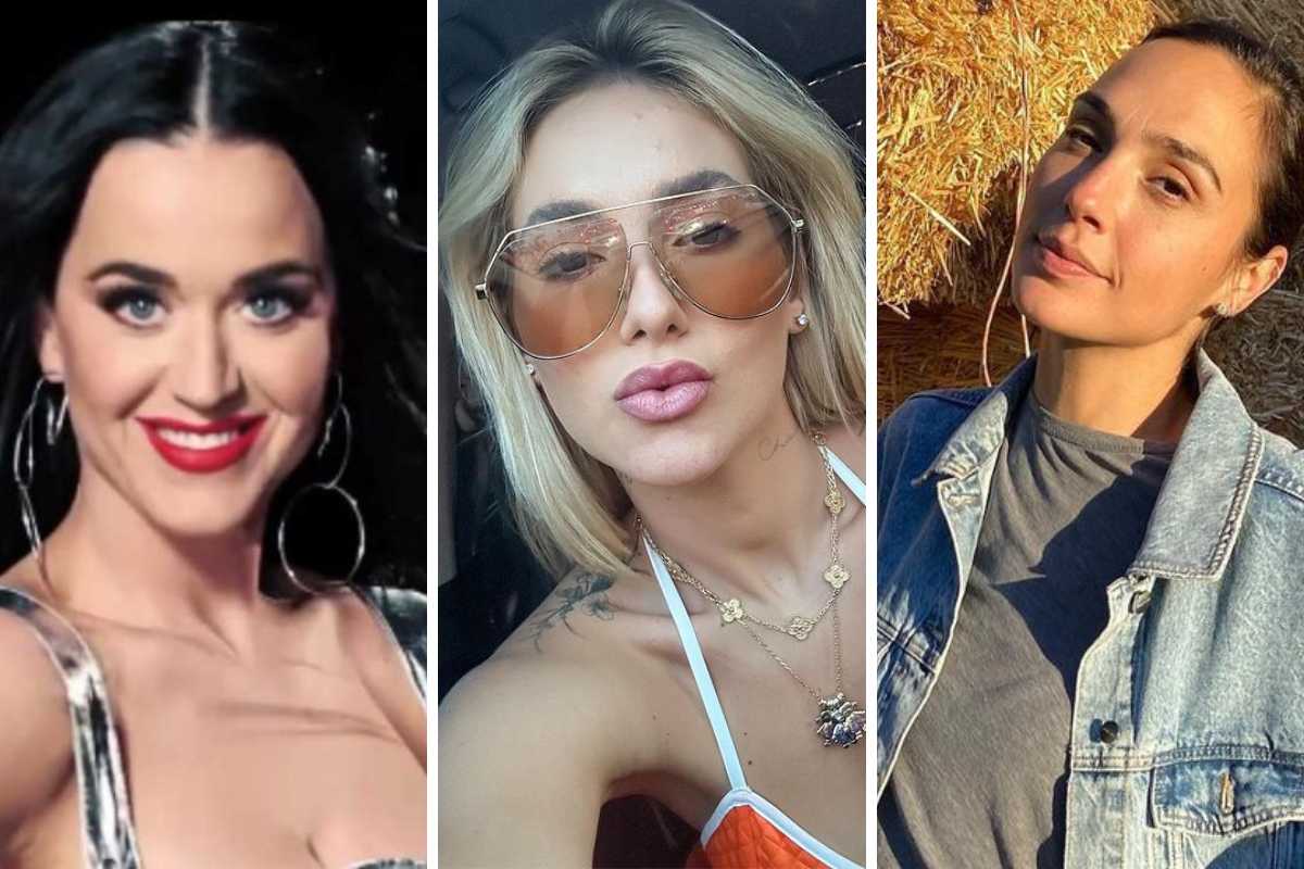 fotomontagem de retratos de katy perry, virginia fonseca e gal gadot