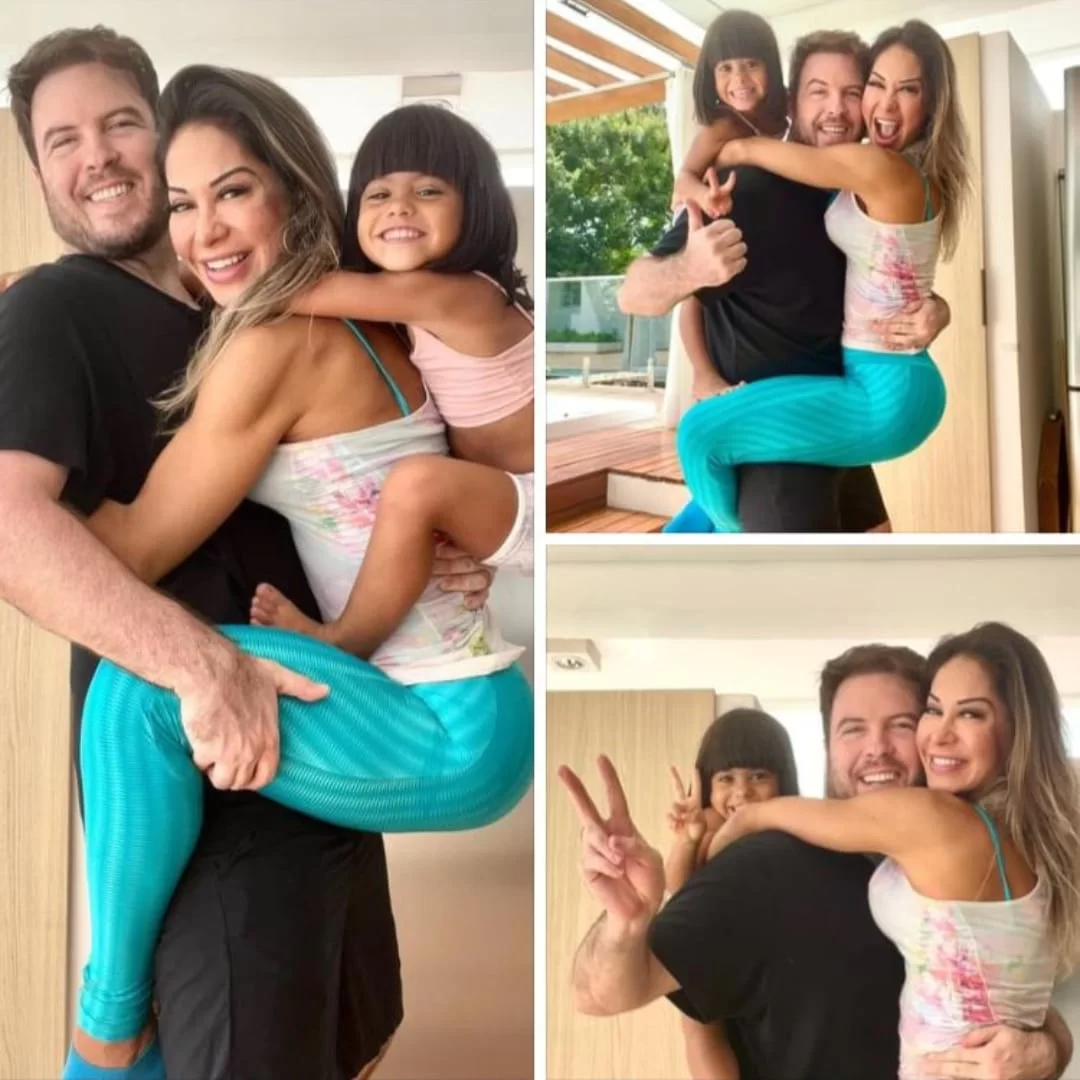 Maíra Cardi aproveitando a família