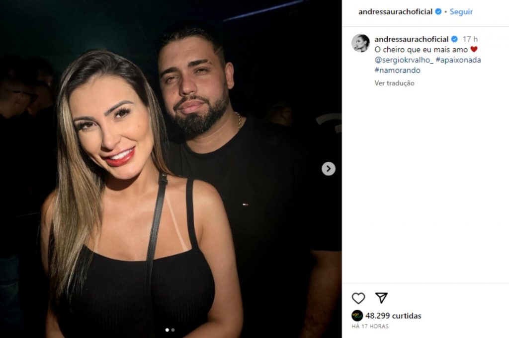 Postagem Andressa Urach e namorado