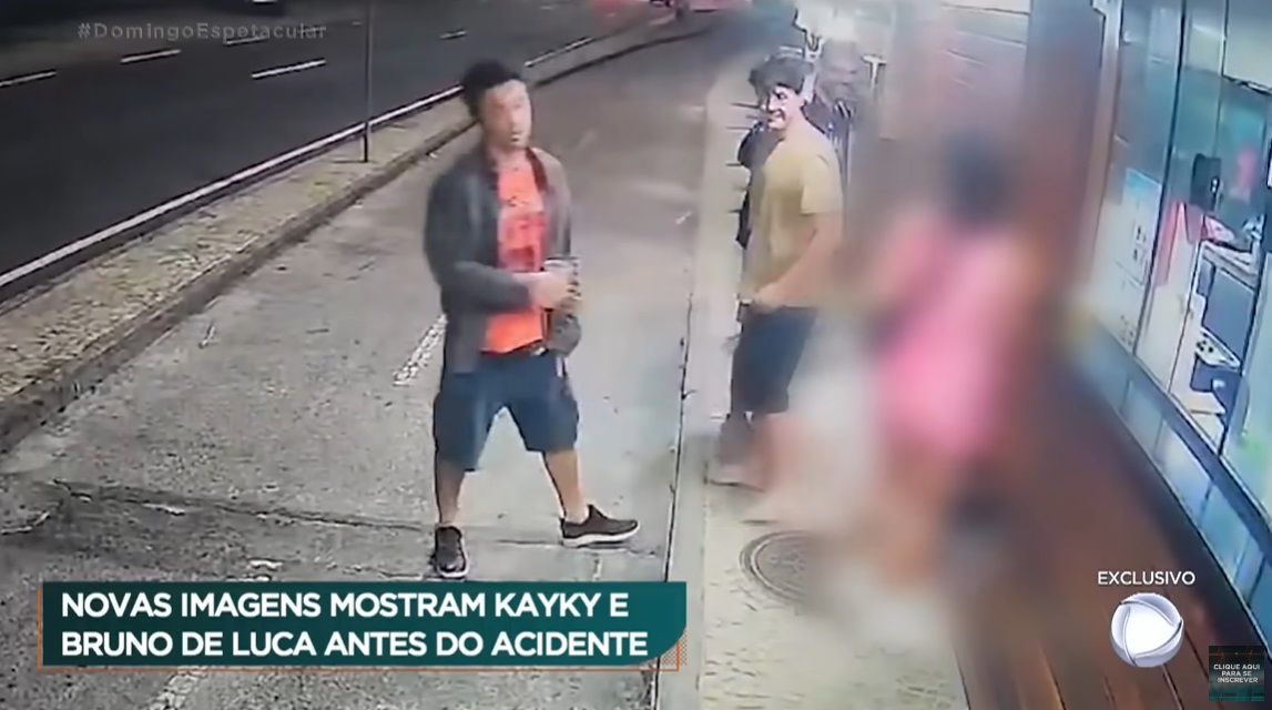 Vídeo mostra Kayky Brito sendo afastado de mulher por Bruno de Luca antes de ser atropelado; assista