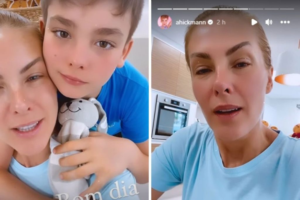 Ana Hickmann aparece ao lado do filho nas redes sociais