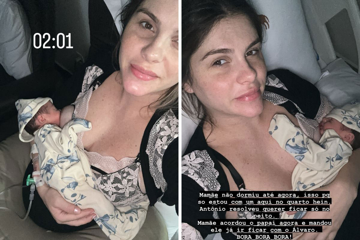 Bárbara Evans passa noite tensa com os filhos