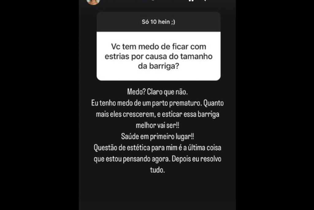 Bárbara Evans respondeu perguntas sobre gravidez