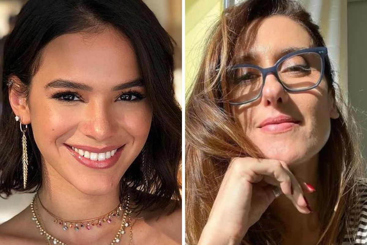 Fotomontagem de Bruna Marquezine e Paola Carosella, sorridentes