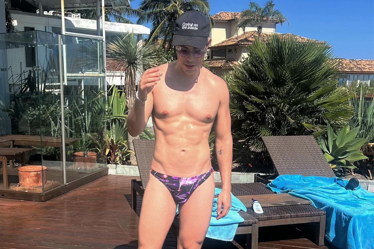 Christian Chávez de sunga no Rio de Janeiro
