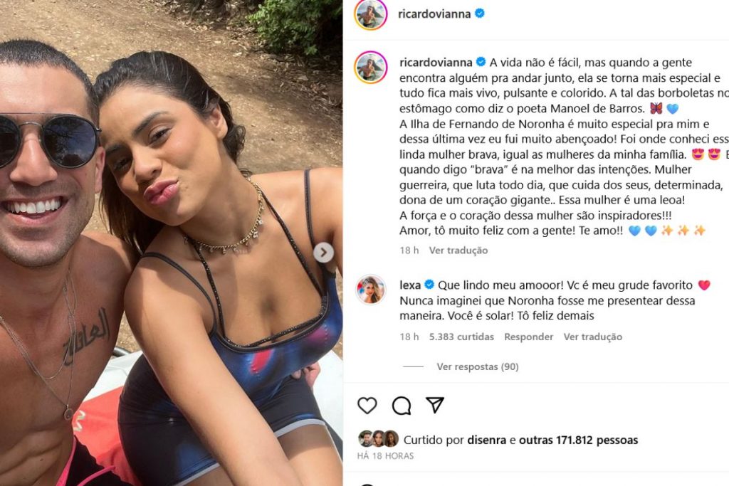 Ricardo Vianna celebra namoro com Lexa (Reprodução/Instagram)