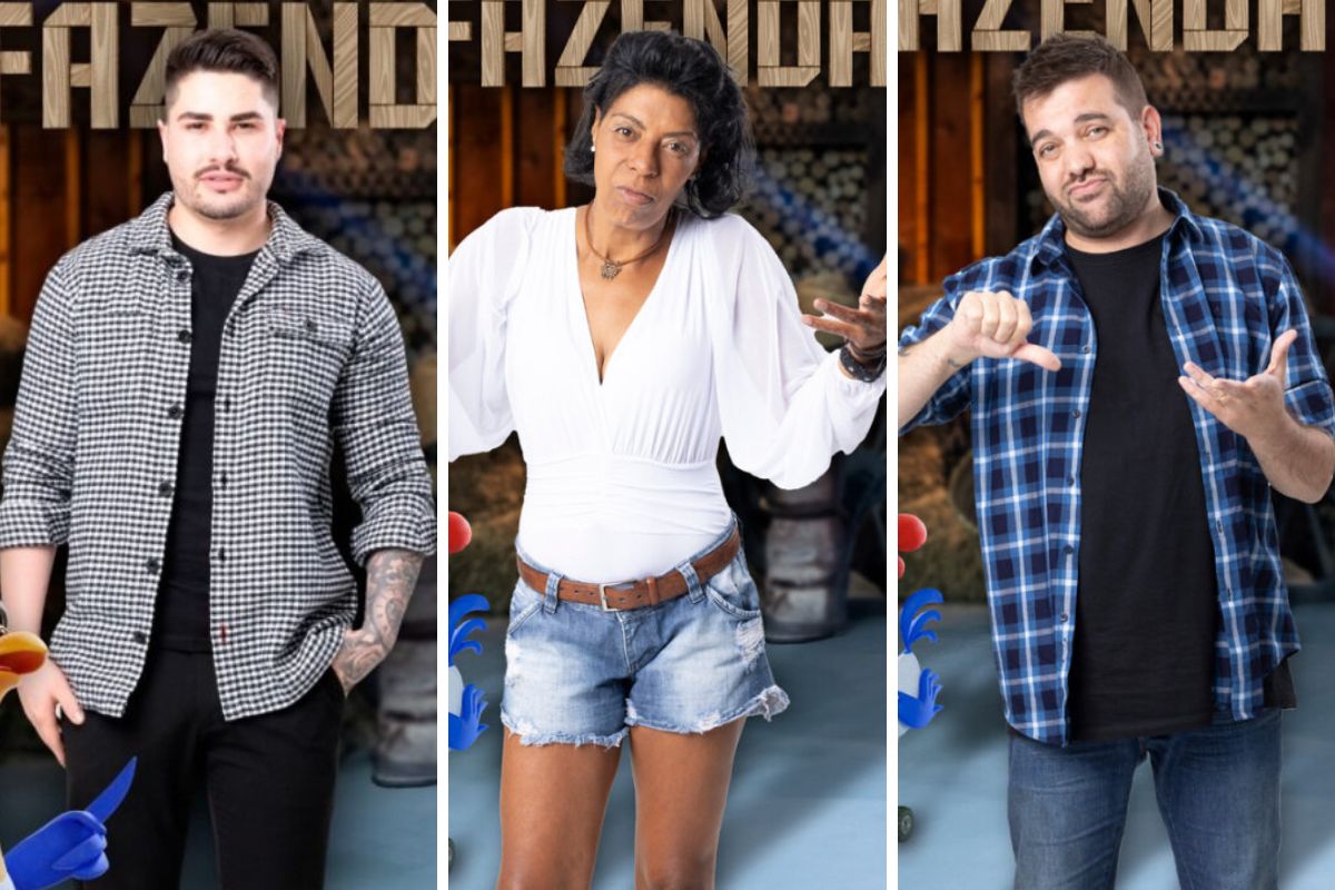 Lucas Souza, Márcia Fu e Sander na Roça