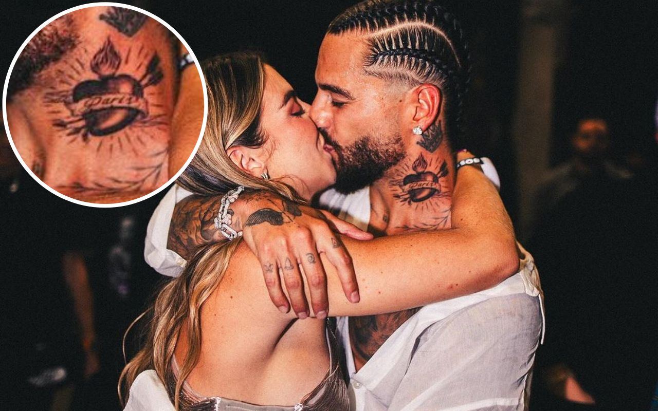 Maluma faz homenagem à futura filha com nova tatuagem