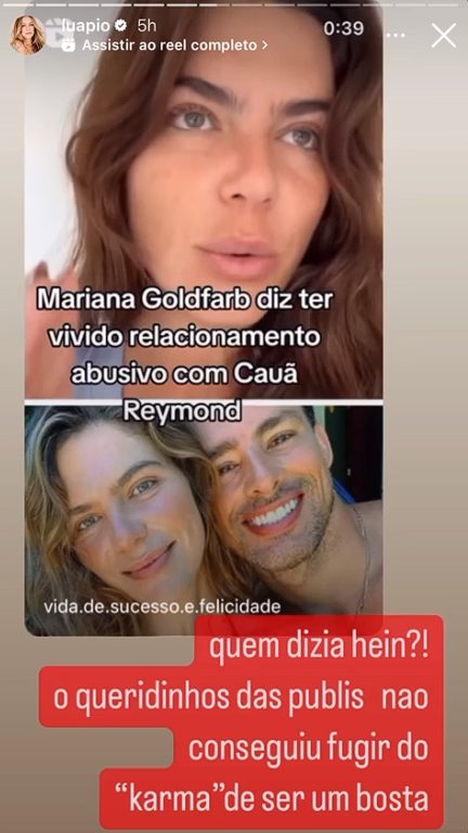 Piovani detona Cauã Reymond (Reprodução/Instagram)