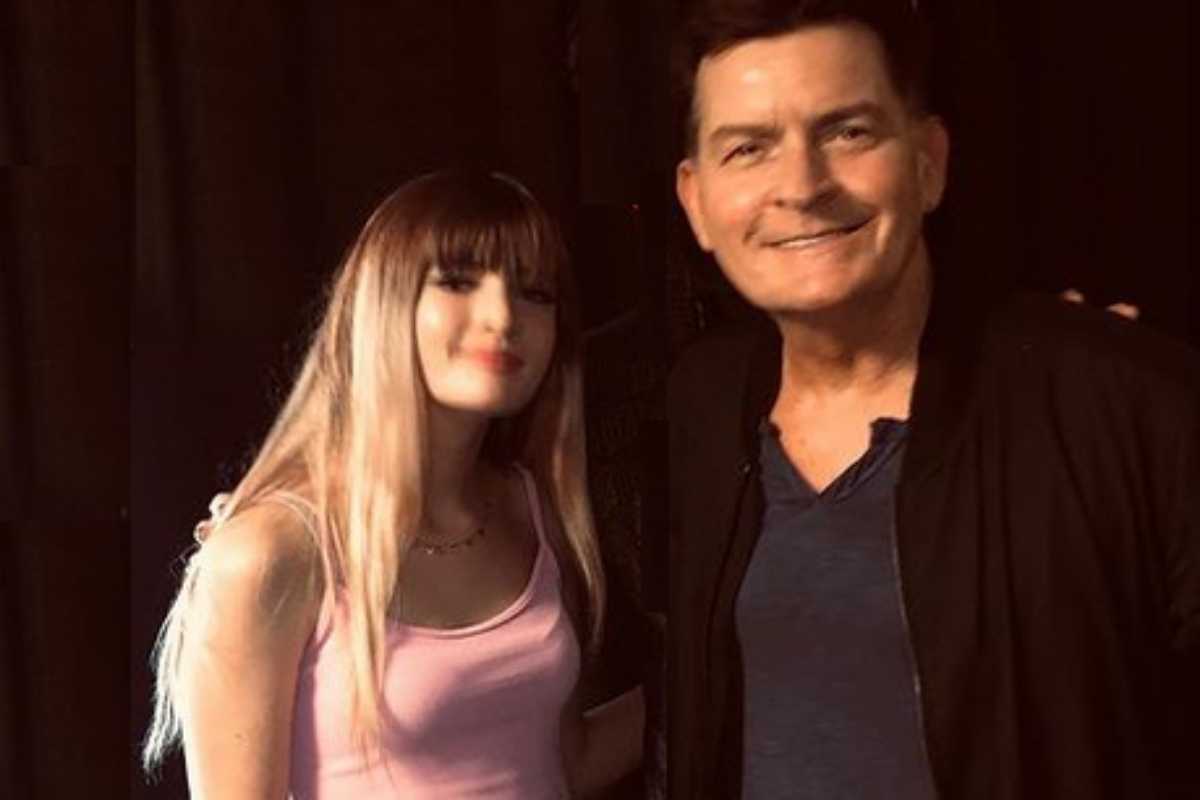 Sami Sheen e o pai Charlie Sheen