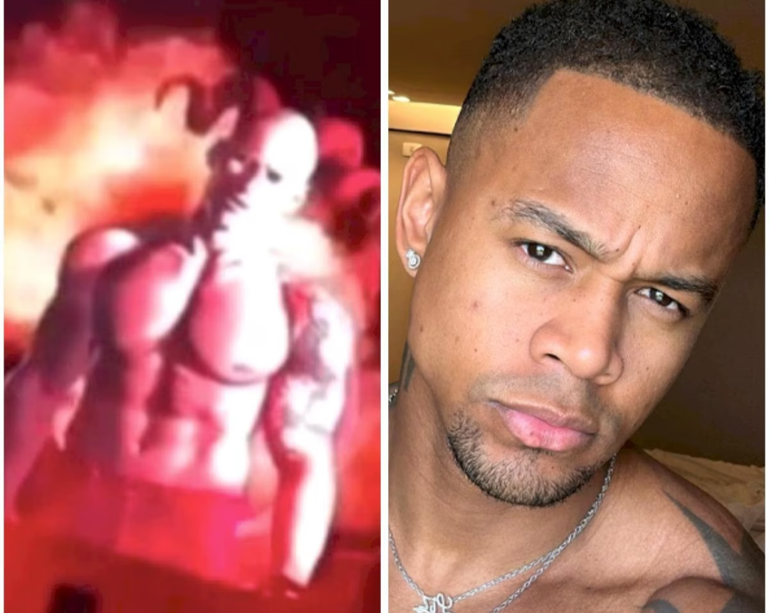 Léo Santana gera polêmica na web com personagem ‘diabólico’ em show; veja vídeo