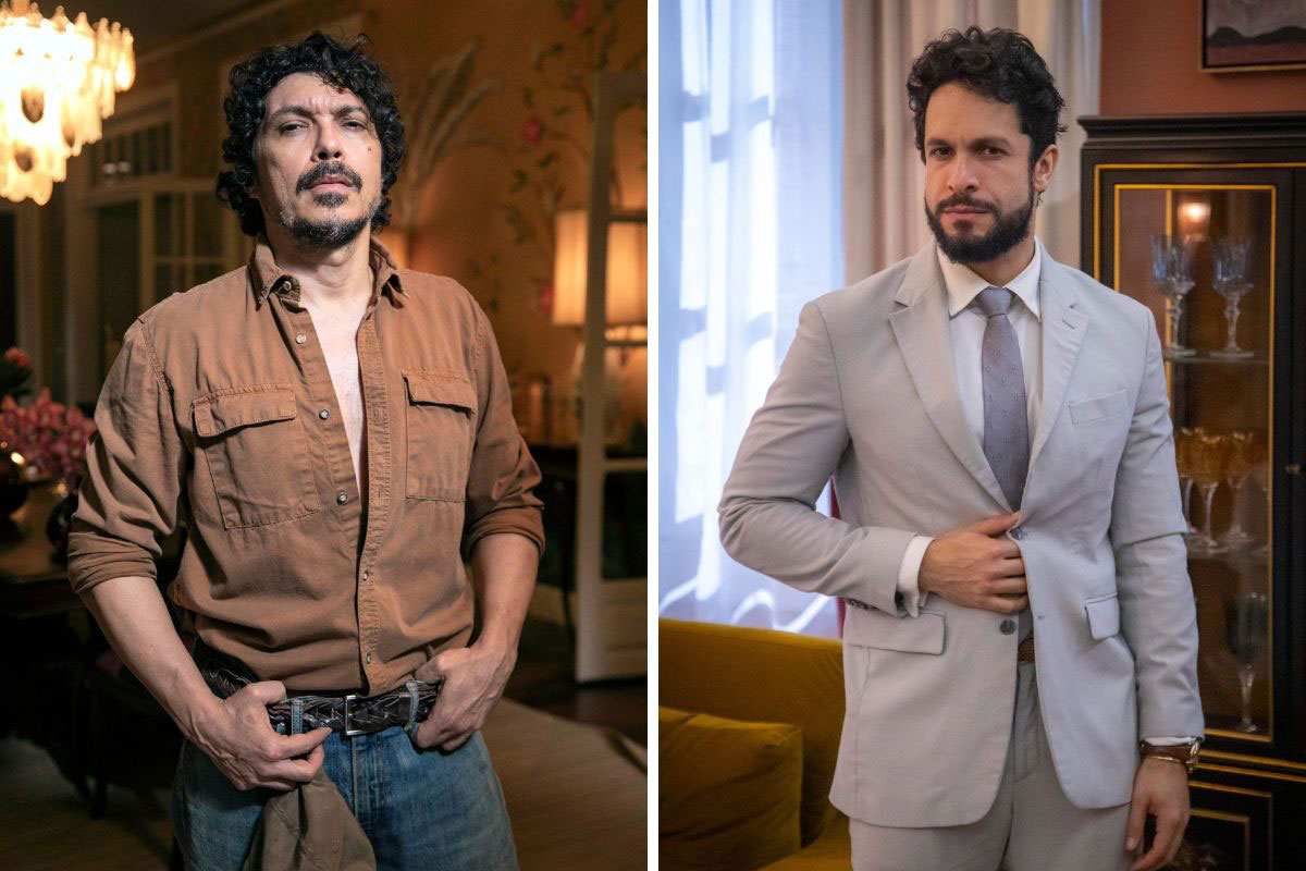 Sidney (Paulo Roque) e Luigi (Rainer Cadete) em Terra e Paixão