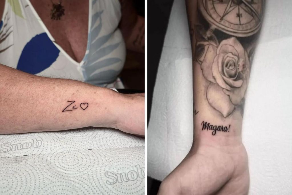 Tatuagens de Zé Felipe e sogra, Margareth Serrão