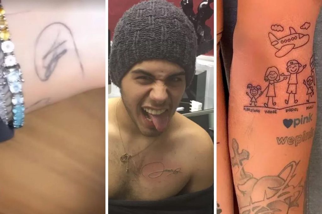 Tatuagens de Zé Felipe para a família