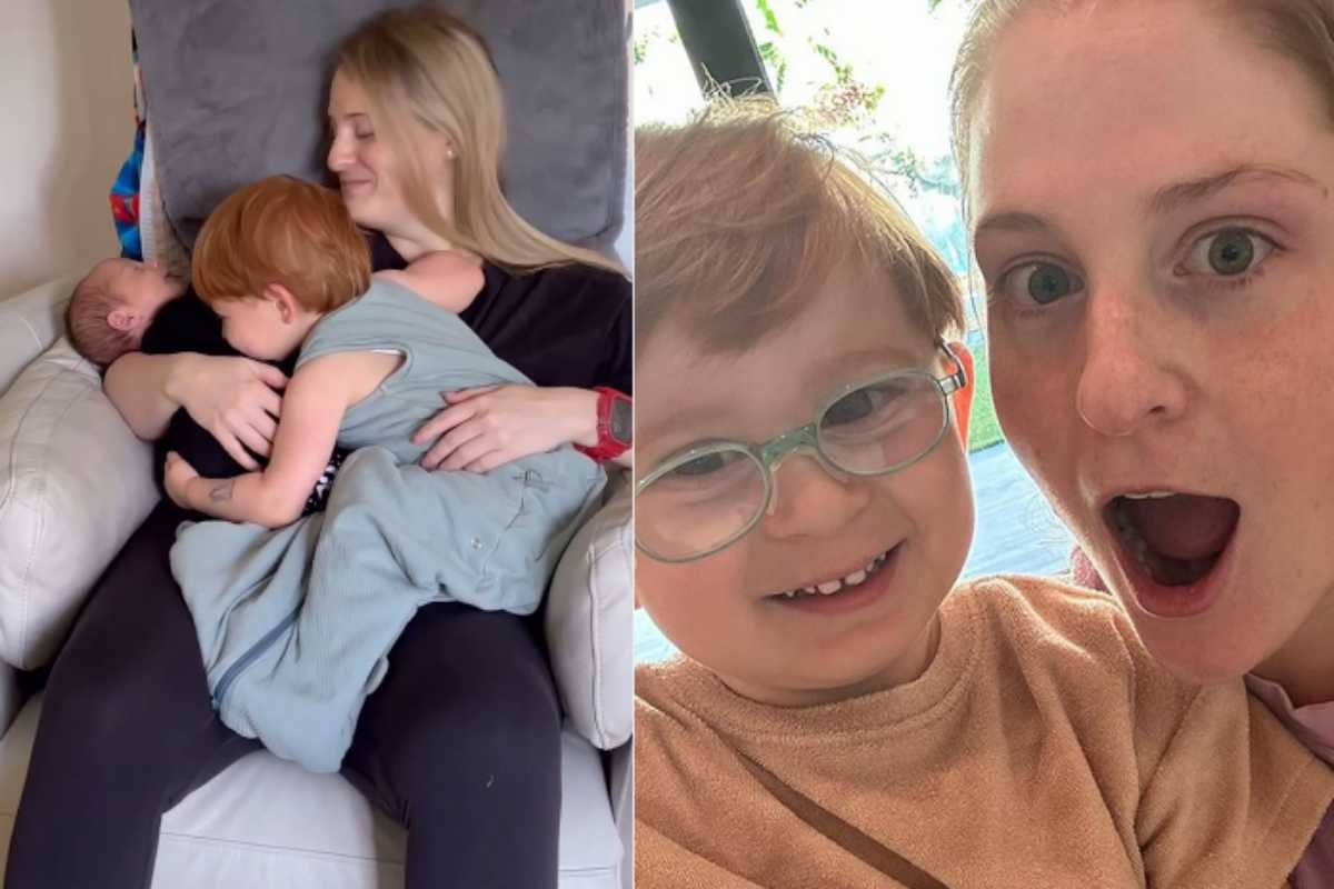 Meghan Trainor com os filhos