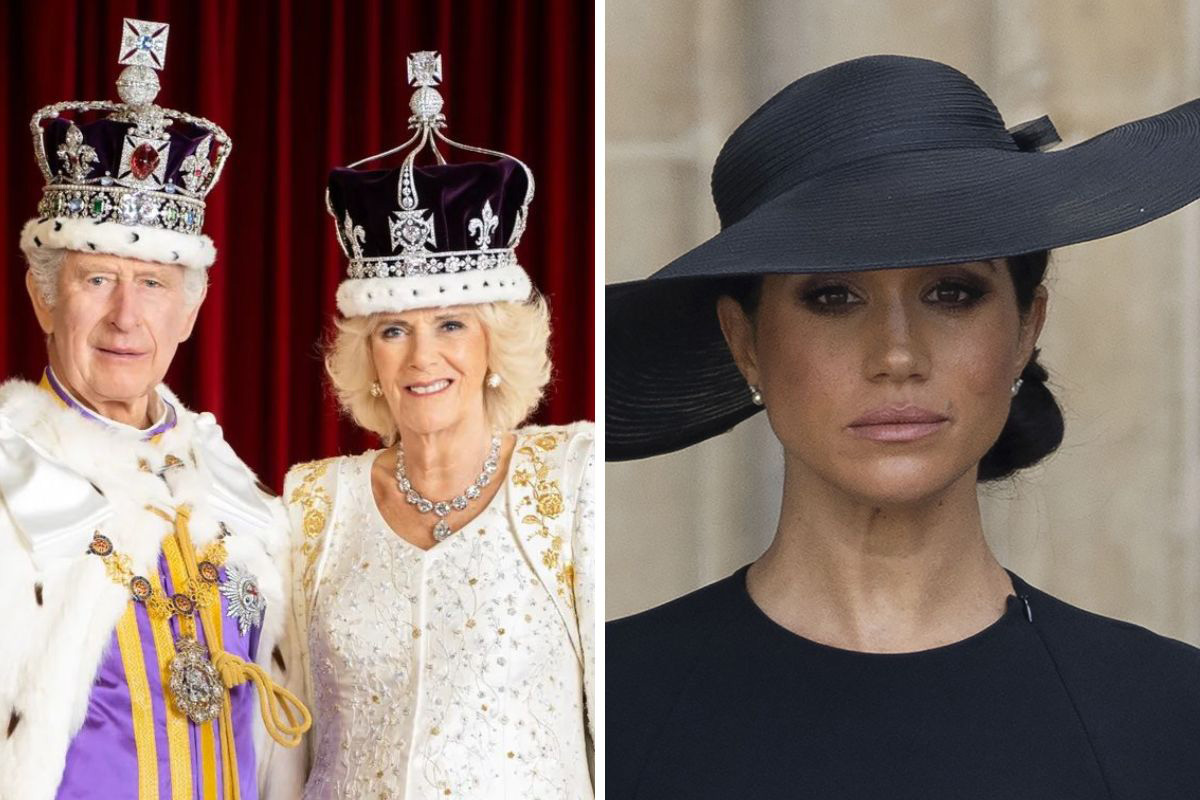 Rei Charles, Camilla Parker-Bowles e Meghan Markle