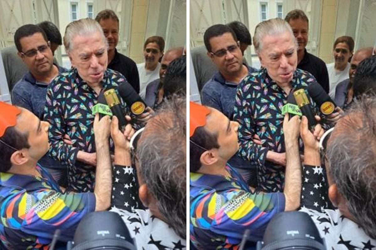 Silvio Santos na porta de casa