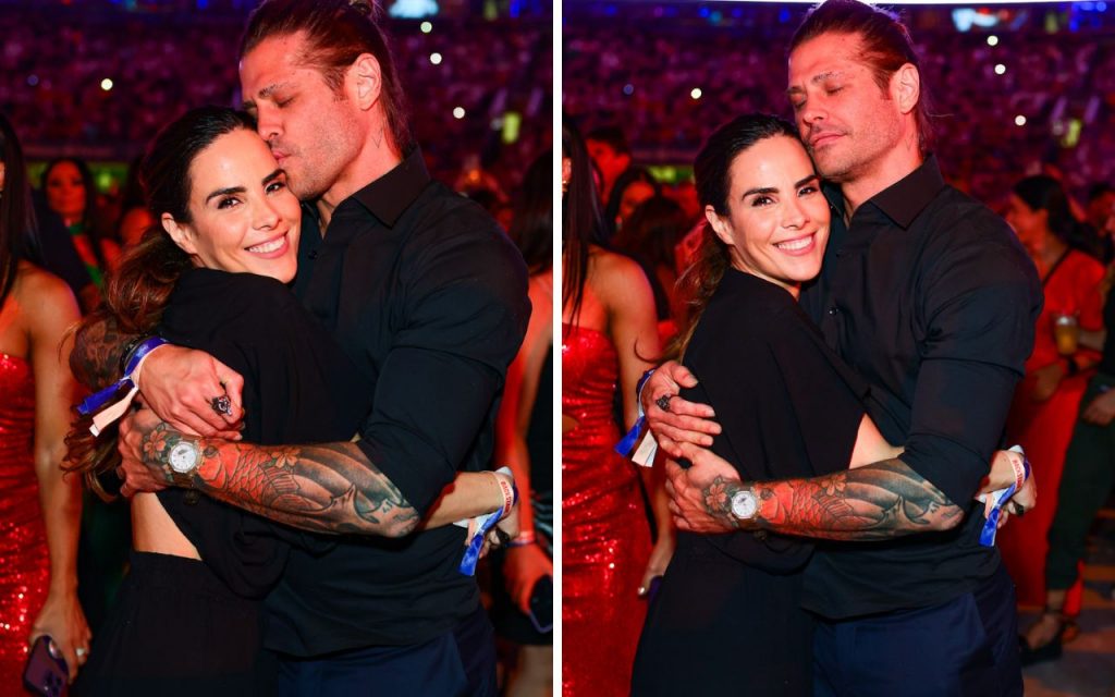 Wanessa Camargo e Dado agarradinhos no show Amigos