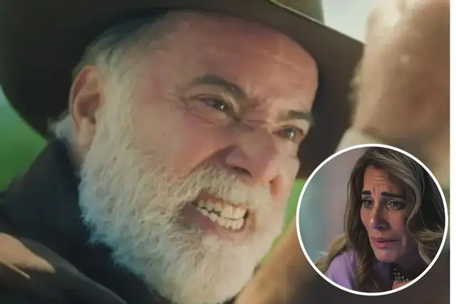 Antônio La Selva expulsa e escorraça Irene da mansão (Reprodução; Globo/Fotomontagem)
