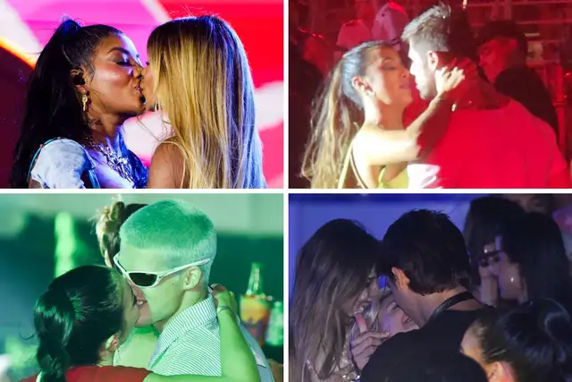 Beijos dos famosos no navio Numanice