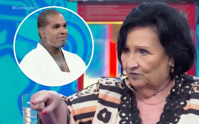 Dona Déa dá bronca em Rodriguinho no Domingão