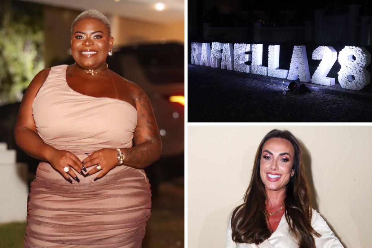 Jojo Todynho, Nicole Bahls e painel com nome de Rafaella