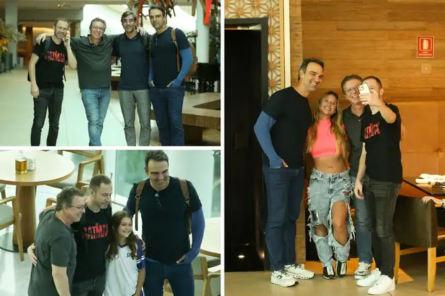 Tiago Leifert, Boninho e Tadeu Schmidt e Rodrigo Dourado