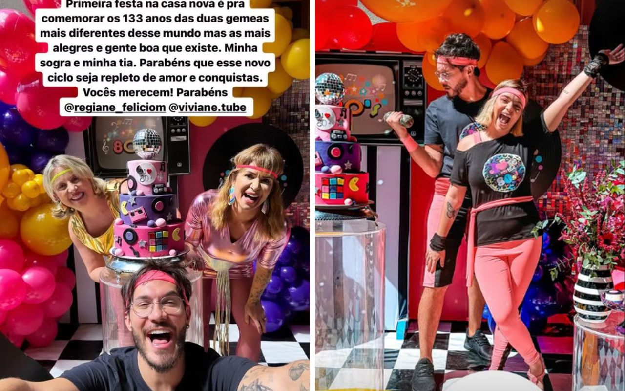 Mãe de Viih Tube ganha festa de aniversário anos 80 na casa nova da filha
