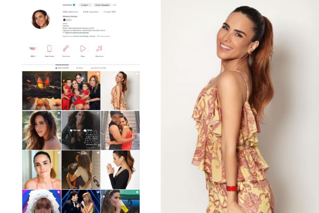 Instagram e Wanessa Camargo sem o post sobre o racismo estrututral