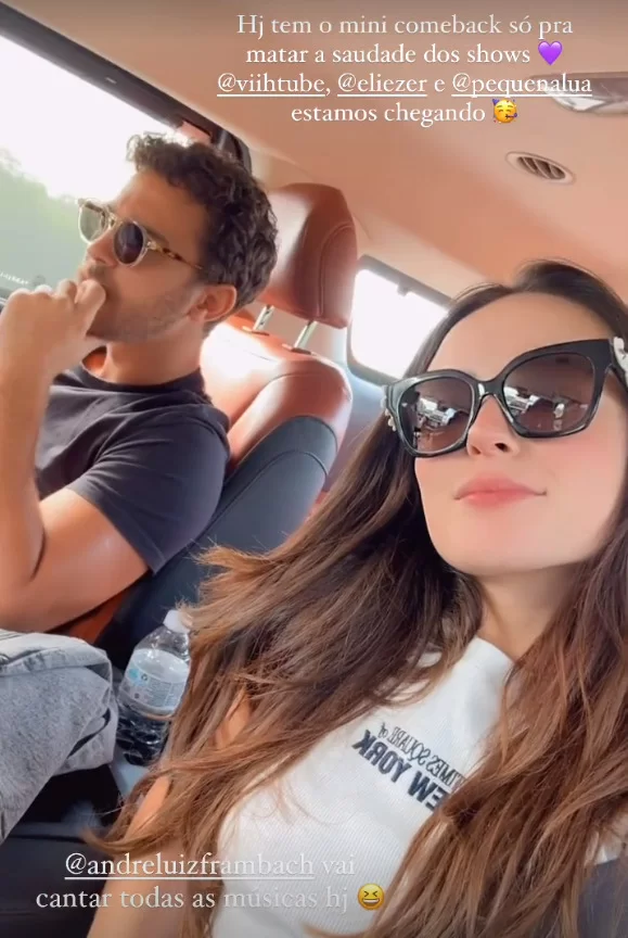 Larissa Manoela e seu marido a caminho da festa (Foto: reprodução/Instagram/@larissamanoela) Lorena Bueri