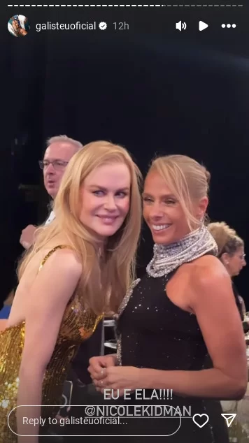 Adriane Galisteu com a atriz Nicole Kidman