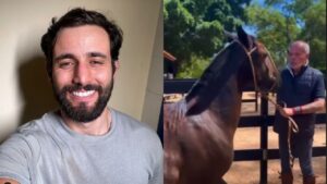 Diretor de novelas da Globo presenteia Matteus com dois cavalos: ‘Com todo meu carinho’