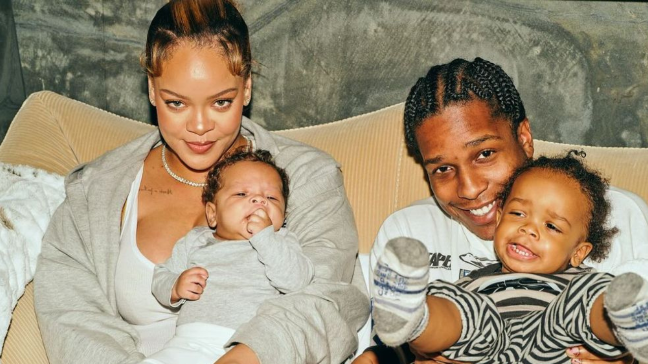 Rihanna e Asap Rocky aproveitam momento em família ao lado dos filhos Lorena Bueri