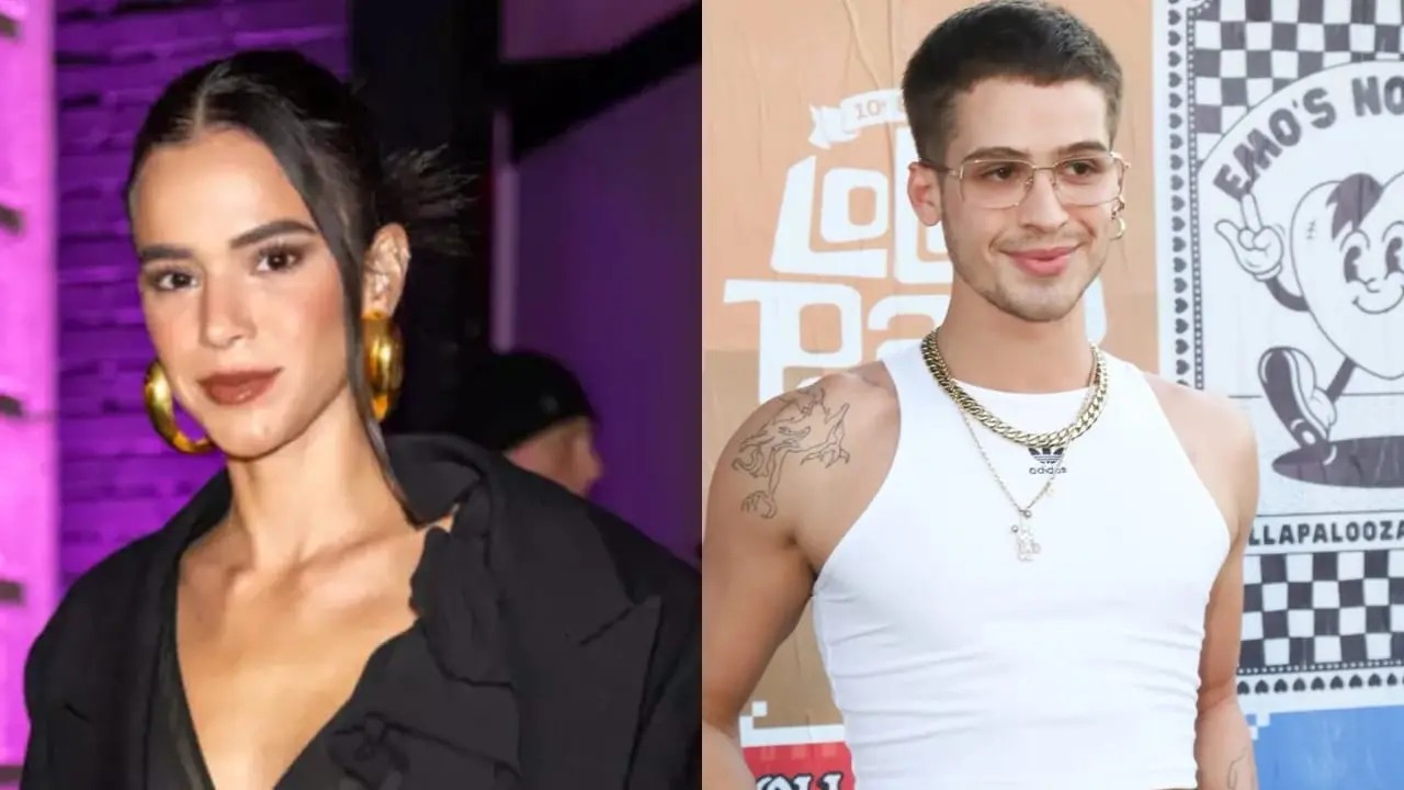 Bruna Marquezine e João Guilherme aparecem aos beijos em aeroporto no Rio