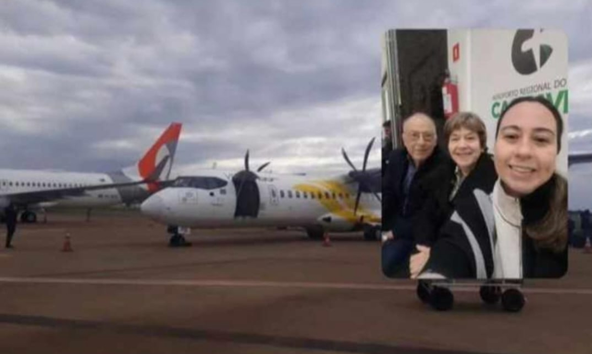 Casal de idosos registrou foto de dentro do avião antes da queda, em SP; veja