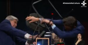 Vídeo: Datena joga cadeira na cabeça de Pablo Marçal durante debate