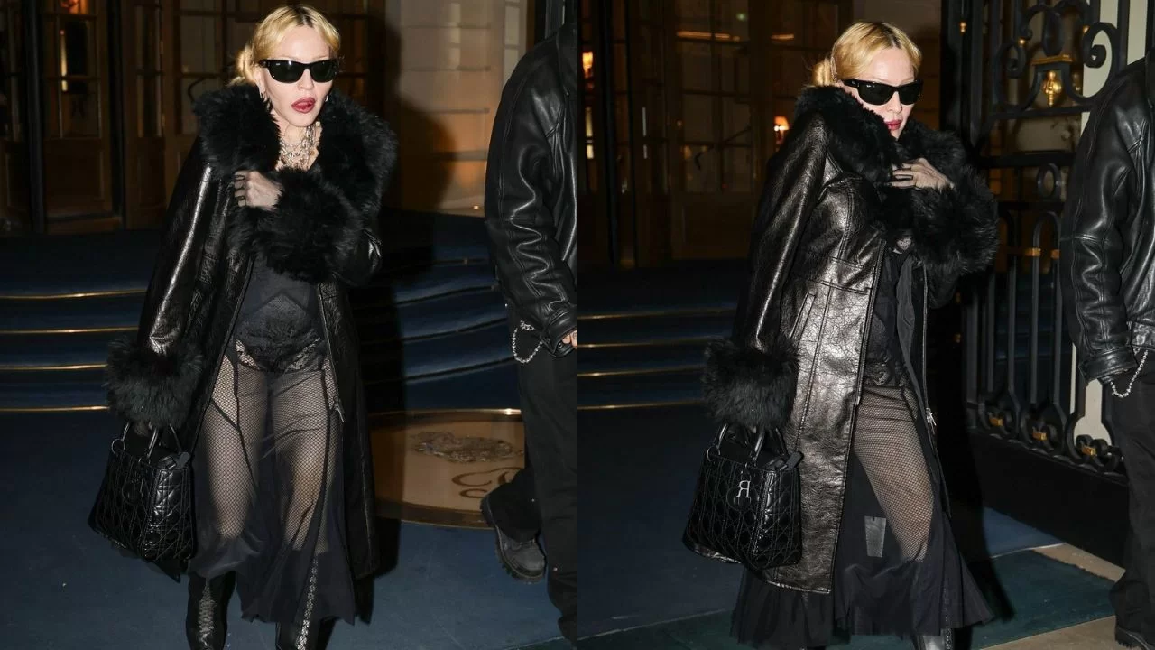 Madonna fotografada por paparazzis ao sair de exibição