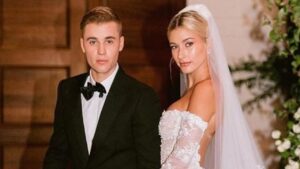 Hailey Bieber posta fotos inéditas de seu casamento com Justin