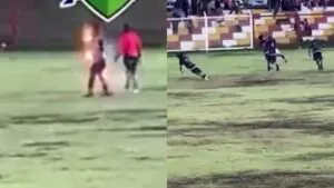 Vídeo: jogador morre em campo após ser atingindo por raio; imagens chocantes