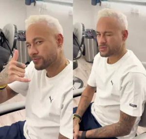 Platinado! Neymar Jr. surge com novo visual em jogo na Champions League Asiática