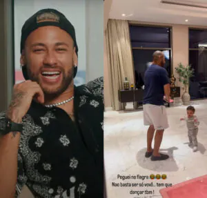 Neymar Jr. flagra pai dançando com Mavie: Não basta ser só vovô