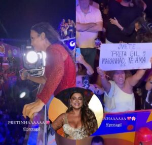 Ivete Sangalo se emociona com cartaz para Preta Gil em trio elétrico