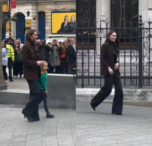 Kate Middleton pega carona em ônibus escolar com alunos do jardim da infância em Londres