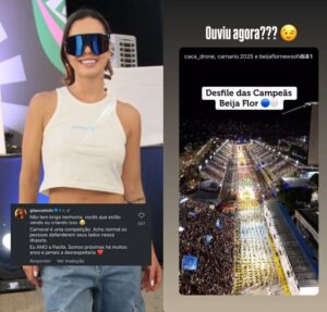 Após suposta indireta para Paolla Oliveira, Giovanna Lancellotti se pronuncia: – Carnaval é uma competição