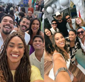 Participantes do BBB25 se reencontram em evento dentro da casa